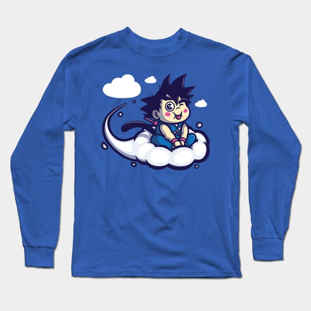 Cloud Monkey Long Sleeve T-Shirt by hoborobo
